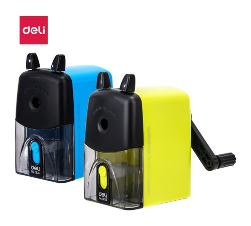 Точилка DELI "Е0635" механическая, с контейнером, ассорти