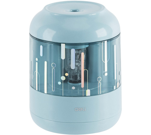 Точилка DELI "H508" электрическая, с контейнером, синяя