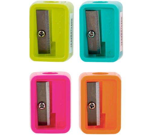 Точилка DELI "i Select" пластмассовая, 1 лезвие, ассорти