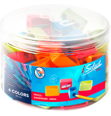 Точилка DELI "i Select" пластмассовая, 1 лезвие, ассорти