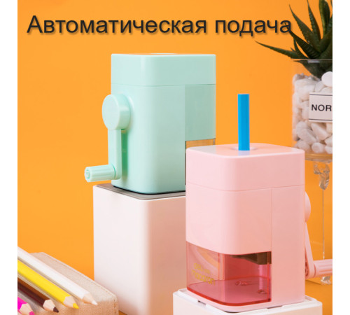 Точилка DELI "Macaron" механическая, с контейнером, ассорти