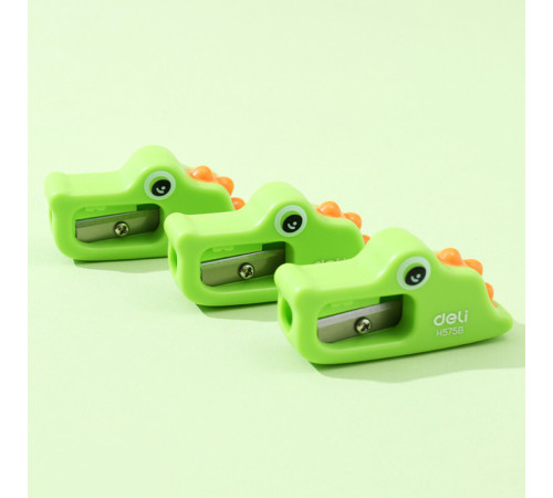 Точилка DELI "Magic Zoo" дракон, пластиковая, 1 отверстие, зеленая