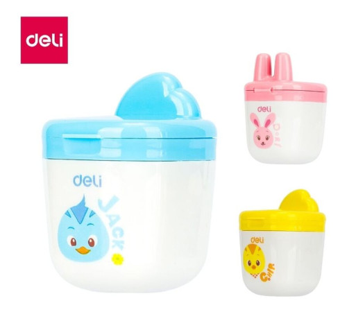 Точилка DELI "R01300" пластиковая, с контейнером, ассорти