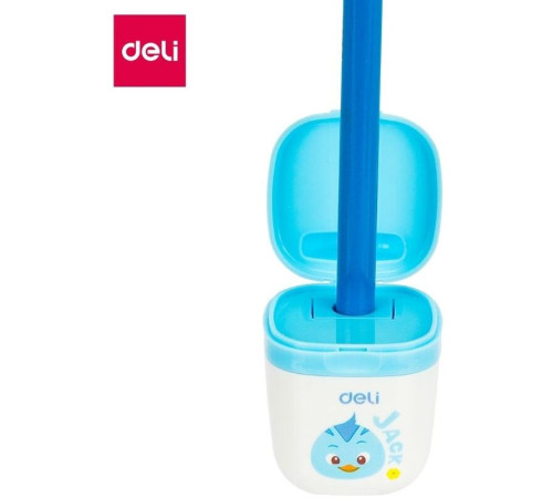 Точилка DELI "R01300" пластиковая, с контейнером, ассорти