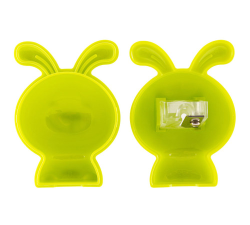 Точилка DELI "Rabbit" пластиковая, 1 отверстие с контейнером, ассорти