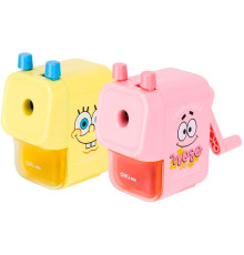 Точилка DELI  "SpongeBob" механическая, с контейнером, ассорти 