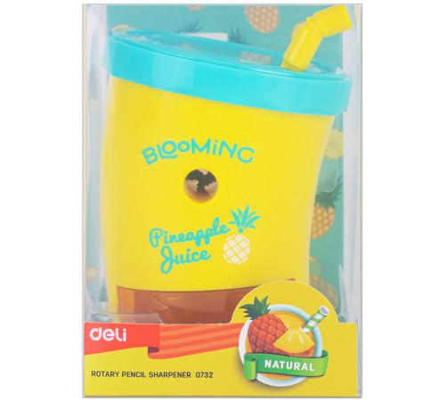 Точилка DELI "Стакан" механическая, с контейнером, ассорти 