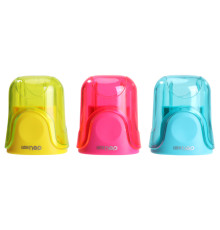 Точилка DELI "U-touch"  пластиковая,  2 отверстия с контейнером, ассорти