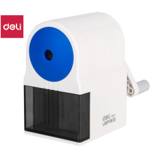 Точилка DELI "Uspire" механическая, с контейнером, белая 