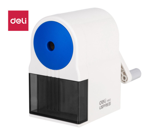 Точилка DELI "Uspire" механическая, с контейнером, белая 