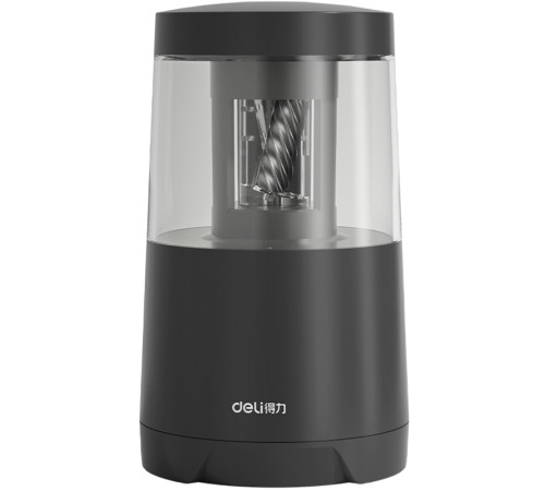 Точилка DELI "VA5" электрическая, с контейнером, черная