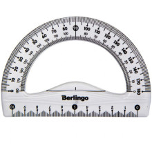 Транспортир Berlingo "Spike" (180 градусов, 10 см), прозрачный