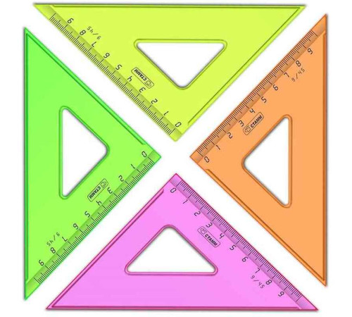 Треугольник Стамм "NEON Cristal" (30 градусов, 16 см), ассорти