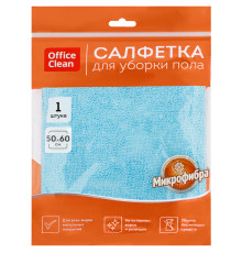 Тряпка-салфетка для пола OfficeClean "Премиум", голубая,  50х60см, микрофибра,