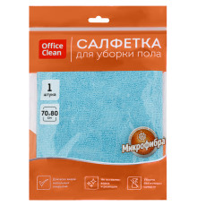 Тряпка-салфетка для пола OfficeClean "Премиум", голубая, микрофибра, 70*80см, индивид. упаковка