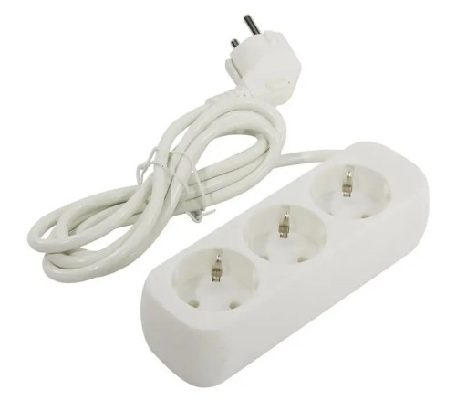 Удлинитель Defender E318, 3 розетки, 1,8 метра (с заземлением)