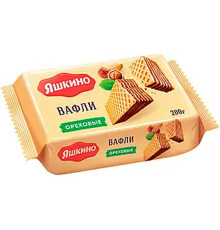 Вафли Яшкино «Ореховые», 200 гр.