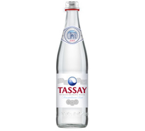 Вода негазированная "Tassay", 0,5 литра, стекло
