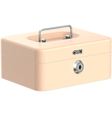 Ящик для денег DELI, 90х200х160 мм, 0,9 кг, сталь, бежевый