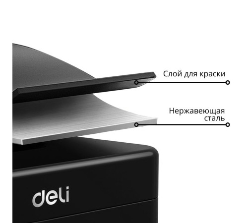 Ящик для денег DELI, 90х200х160 мм, 0,9 кг, сталь, черный