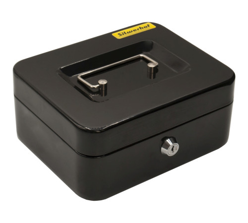 Ящик для денег Silwerhof, 90х200х160 мм, 0,917 кг, сталь, черный