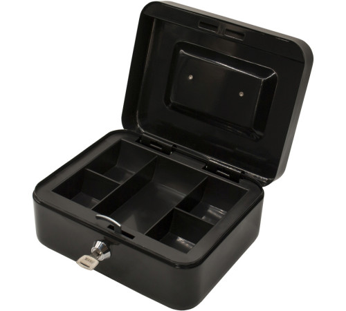 Ящик для денег Silwerhof, 90х200х160 мм, 0,917 кг, сталь, черный