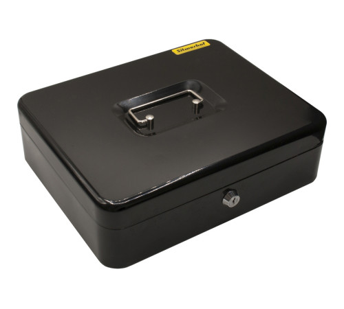 Ящик для денег Silwerhof, 90х300х240 мм, 1,66 кг, сталь, черный