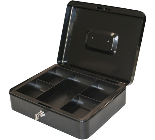 Ящик для денег Silwerhof, 90х300х240 мм, 1,66 кг, сталь, черный