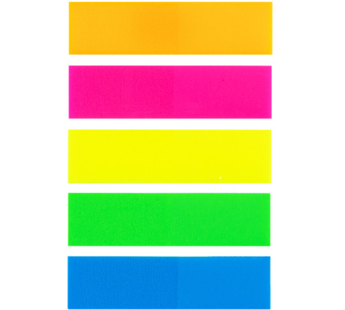 Закладки клейкие DELI 12 х 44 мм, пластиковые, 5 цв х 20  листов