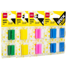 Закладки клейкие DELI 44 х 25 мм, пластиковые, ассорти, 2  х 50  листов