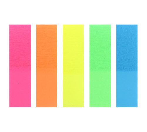 Закладки клейкие KUVERT  "Sticky", 12 х 45 мм, пластиковые, 5 цв х 25 листов