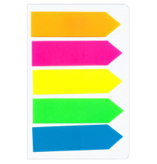 Закладки клейкие "Basy", 12 х 45 мм, стрелки, пластиковые, 5 цв х 25 листов
