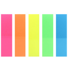 Закладки клейкие "Sticky", 12 х 45 мм, пластиковые, 5 цв х 25 листов