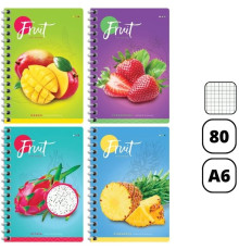 Записная книжка ArtSpace "Фрукты. Colorful fruits" А6, 80 листов на гребне, клетка
