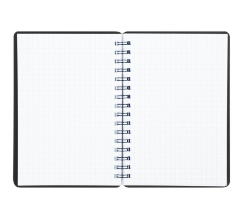 Записная книжка BG "Base" А6, 60 листов на гребне, черная пластиковая обложка, клетка
