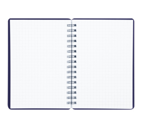 Записная книжка BG "Base" А6, 60 листов на гребне, синяя пластиковая обложка, клетка