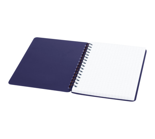 Записная книжка BG "Base" А6, 60 листов на гребне, синяя пластиковая обложка, клетка