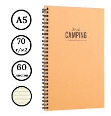 Записная книжка DELI "Brown" на спирали, А5, 60 листов в линейку