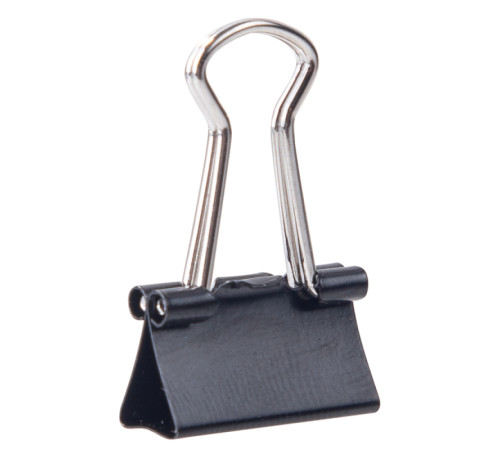 Зажимы для бумаг DELI, 15 мм, черные, (12 шт)