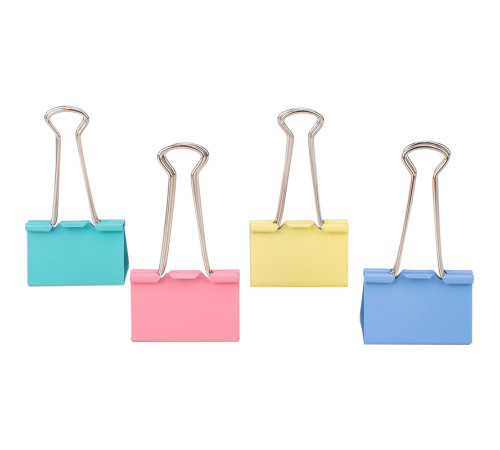 Зажимы для бумаг DELI, 41 мм, цветные, (24 шт.)