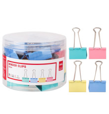 Зажимы для бумаг DELI, 41 мм, цветные, (24 шт.)
