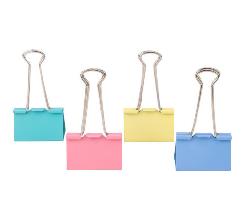 Зажимы для бумаг DELI "RIO", 19 мм, цветные, (12 шт.)