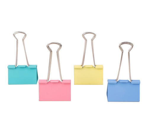 Зажимы для бумаг DELI "RIO", 41 мм, цветные, (12 шт.)