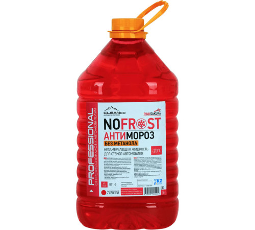 Жидкость незамерзающая Cleanco "NOFROST PINKSAKURA" для стекол автомобиля, -20°C, 5л