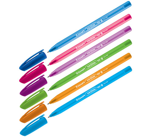 Ручка шариковая Luxor "InkGlide 100 Icy", 0,7 мм, трехгранный корпус, ассорти Ручка шариковая Luxor "InkGlide 100 Icy", 0,7 мм, трехгранный корпус, ассорти