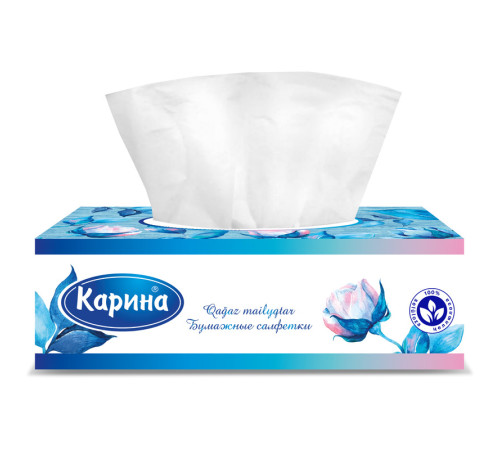Салфетки Карина, 2-слойные, вытяжные, 80 штук в упаковке Салфетки Карина, 2-слойные, вытяжные, 80 штук в упаковке