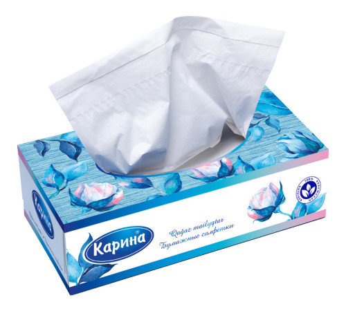 Салфетки Карина, 2-слойные, вытяжные, 80 штук в упаковке Салфетки Карина, 2-слойные, вытяжные, 80 штук в упаковке