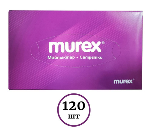 Салфетки Murex "Mini", 2-слойные, вытяжные, 120 штук в упаковке Салфетки Murex "Mini", 2-слойные, вытяжные, 120 штук в упаковке