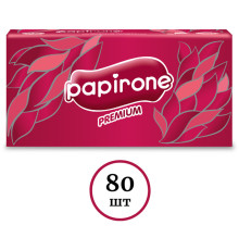 Салфетки Papirone, 3-слойные, вытяжные, 80 штук в упаковке