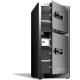 Сейф DELI "AE136" биометрический + электронный замок + ключ, 550x520х1200 мм, 80,5 кг, черный